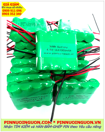 Pin sạc 4.8v AA1000mAh; Pin đèn Exit thoát hiểm 4.8v AA1000mAh; Pin đèn sự cố khẩn cấp 4.8v AA1000mAh